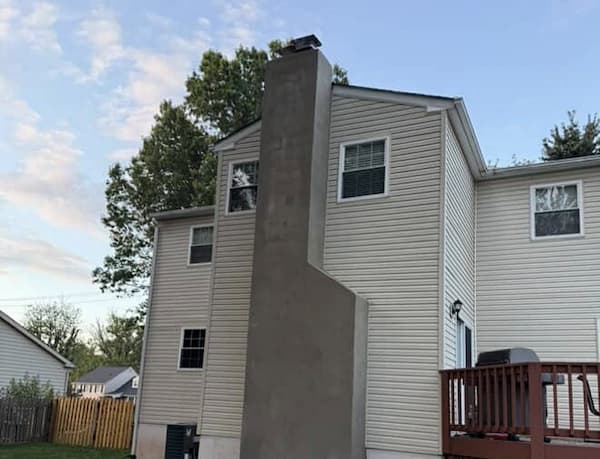 After: Above-Roofline Chimney Rebuild in Doylestown, Bucks County